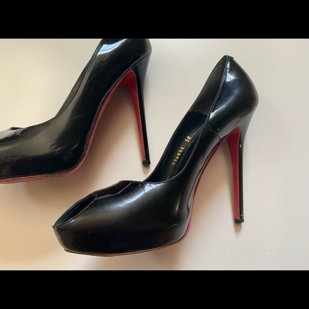 FINAL SALE - Alexander McQueen pink-sole open-toe heels 38